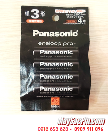 Panasonic Eneloop PRO BK-3HCD/4H Pin sạc AA 2500mAh 1.2v dòng Nội địa Nhật - Pin Chữ Nhật (Vỉ 4viên)